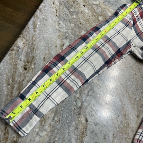 Abercrombie & Fitch Crisscross Front Top Mixed Plaid Flannel - Picture 8 of 10